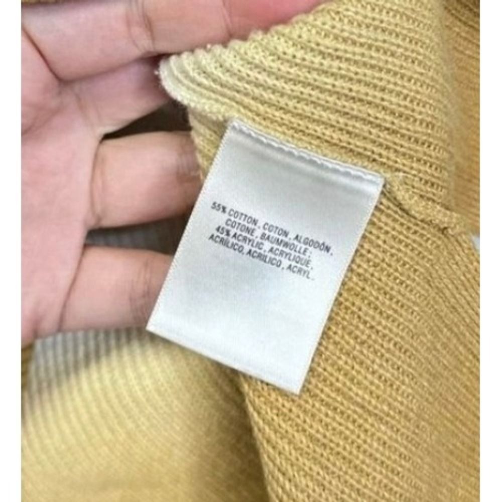 Anthropologie Pink White Yellow Ombre V-Neck Ribbed Knit Sweater Size XS - Picture 8 of 8